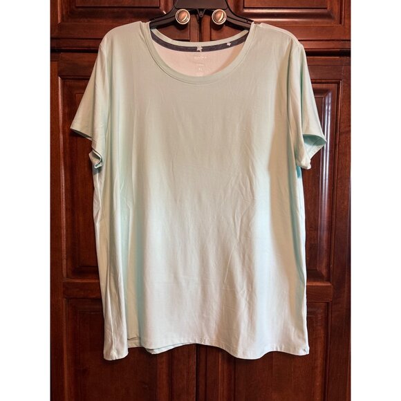 Sonoma Women's Mint Green Short Sleeve Sleep Shirt XL 92% Polyester 8% Spandex - Picture 1 of 9